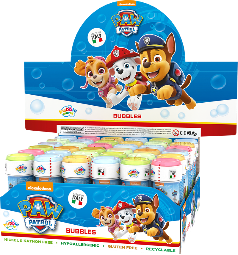 Paw Patrol - Bolle di sapone Bubble World - Confezione da 36 pz